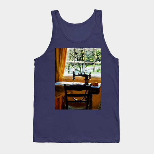 Sewing - Sewing Machine By Window Tank Top by SusanSavad